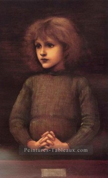 Edward Burne Jones œuvres - Portrait d’un jeune garçon préraphaélite Sir Edward Burne Jones